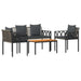 Set de Mobilier pentru Exterior 4 pcs Gri și gri închis - WALTI WALTI