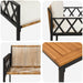 Set de Mobilier pentru Exterior 4 pcs Maro și Alb Crema - WALTI WALTI