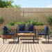 Set de Mobilier pentru Exterior 4 pcs Gri și albastru marin - WALTI WALTI