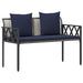 Set de Mobilier pentru Exterior 4 pcs Gri și albastru marin - WALTI WALTI