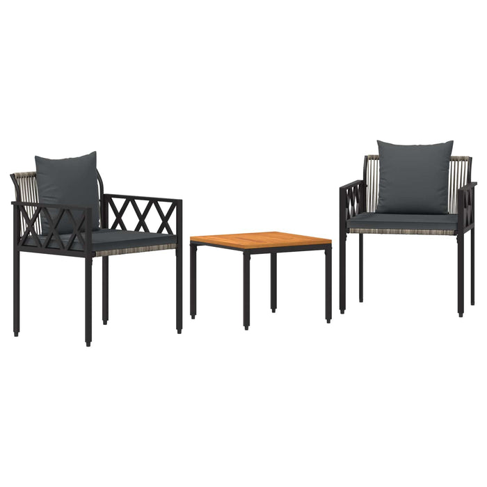 Set de Mobilier pentru Exterior 3 pcs Gri și gri închis - WALTI WALTI