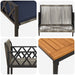 Set de Mobilier pentru Exterior 3 pcs Gri și albastru marin - WALTI WALTI