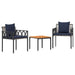 Set de Mobilier pentru Exterior 3 pcs Gri și albastru marin - WALTI WALTI