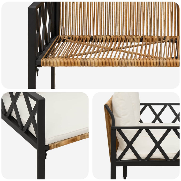 Bănci pentru exterior 2 -Seater 116 x 56 x 75 cm poliratan - WALTI WALTI