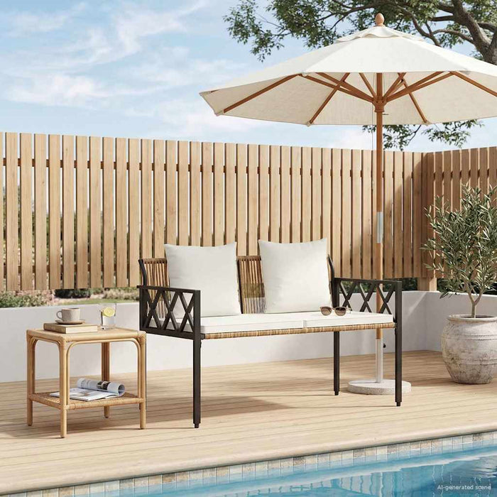 Bănci pentru exterior 2 -Seater 116 x 56 x 75 cm poliratan - WALTI WALTI