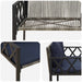 Bănci pentru exterior 2 -Seater 116 x 56 x 75 cm poliratan - WALTI WALTI