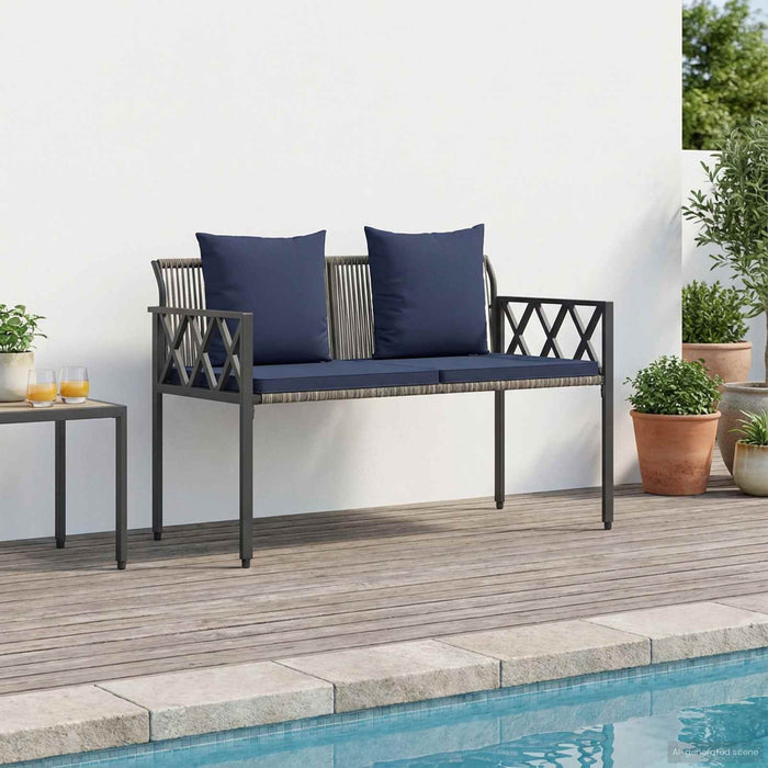 Bănci pentru exterior 2 -Seater 116 x 56 x 75 cm poliratan - WALTI WALTI