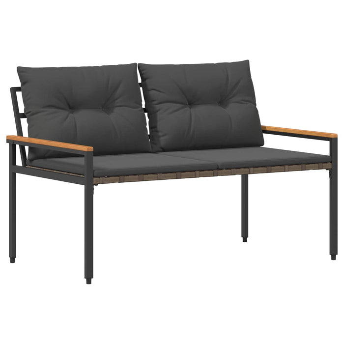 Set de Mobilier pentru Exterior 4 pcs Gri închis poliratan WALTI