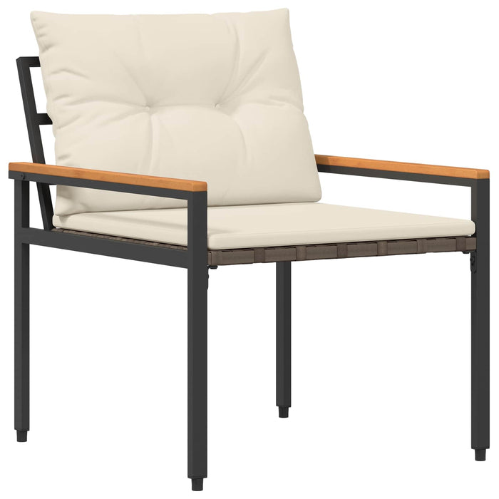 Set de Mobilier pentru Exterior 3 pcs Alb crem poliratan WALTI