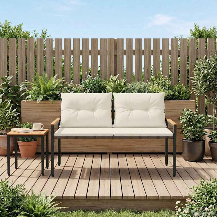 Bancă de exterior 2 -Seater 116 x 67,5 x 72 cm poliratan WALTI