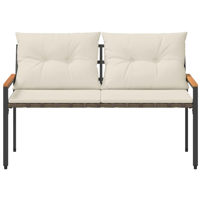 Bancă de exterior 2 -Seater 116 x 67,5 x 72 cm poliratan WALTI