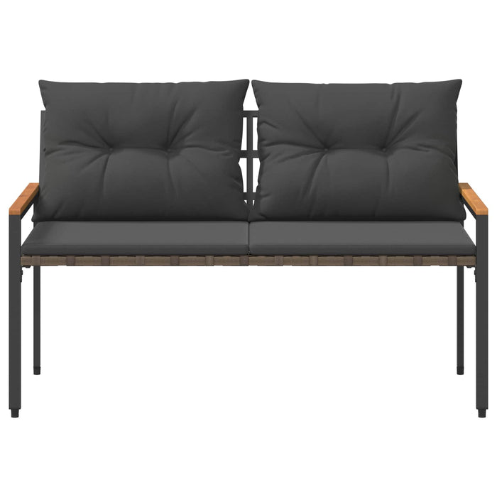 Bancă de exterior 2 -Seater 116 x 67,5 x 72 cm poliratan WALTI