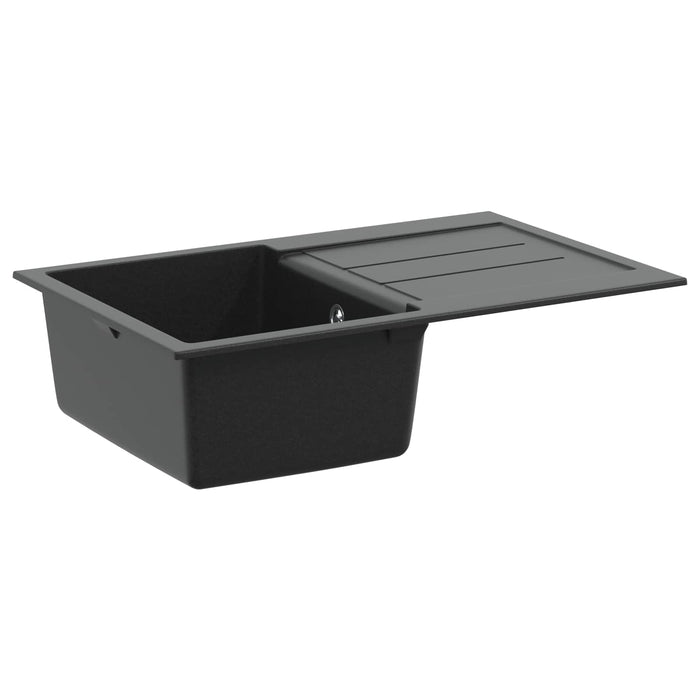 Chiuvetă Negru 780 x 500 mm 80% Quartz și 20% Rășină - WALTI WALTI