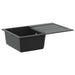 Chiuvetă Negru 780 x 500 mm 80% Quartz și 20% Rășină - WALTI WALTI