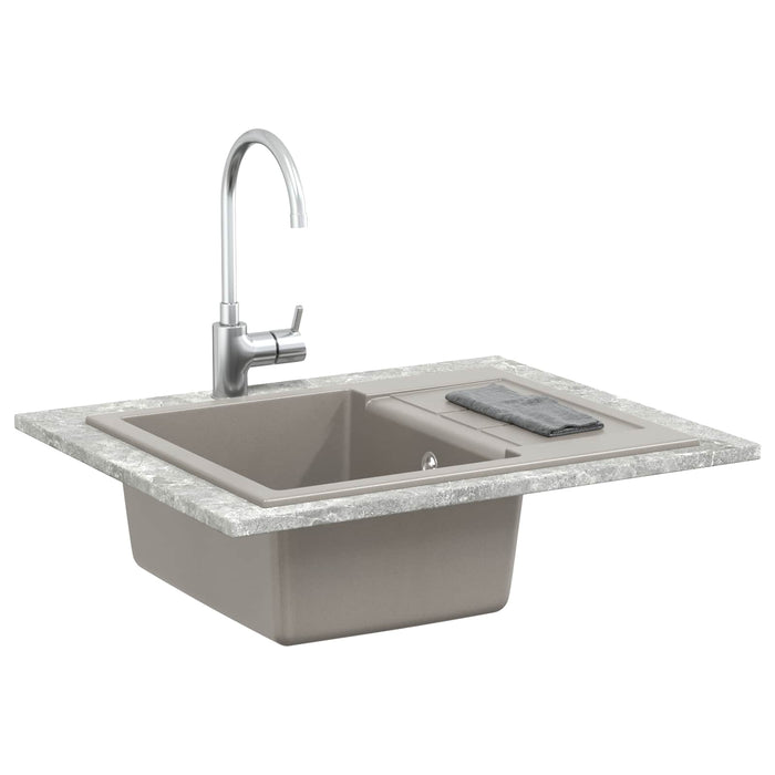 Chiuvetă Gri 620 x 500 mm 80% Quartz și 20% Rășină - WALTI WALTI