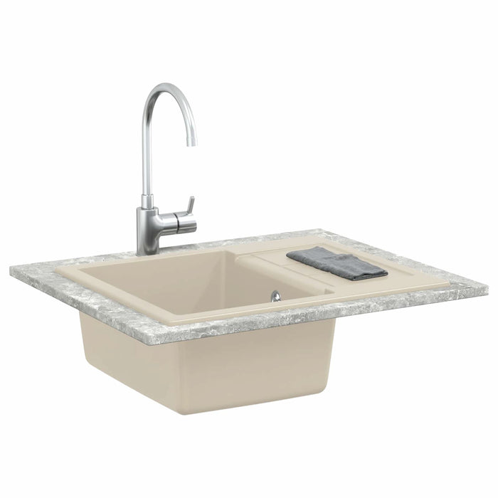 Chiuvetă Bej 620 x 500 mm 80% Quartz și 20% Rășină - WALTI WALTI