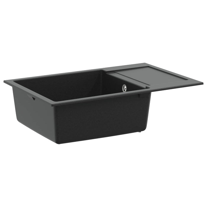 Chiuvetă Negru 780 x 500 mm 80% Quartz și 20% Rășină - WALTI WALTI