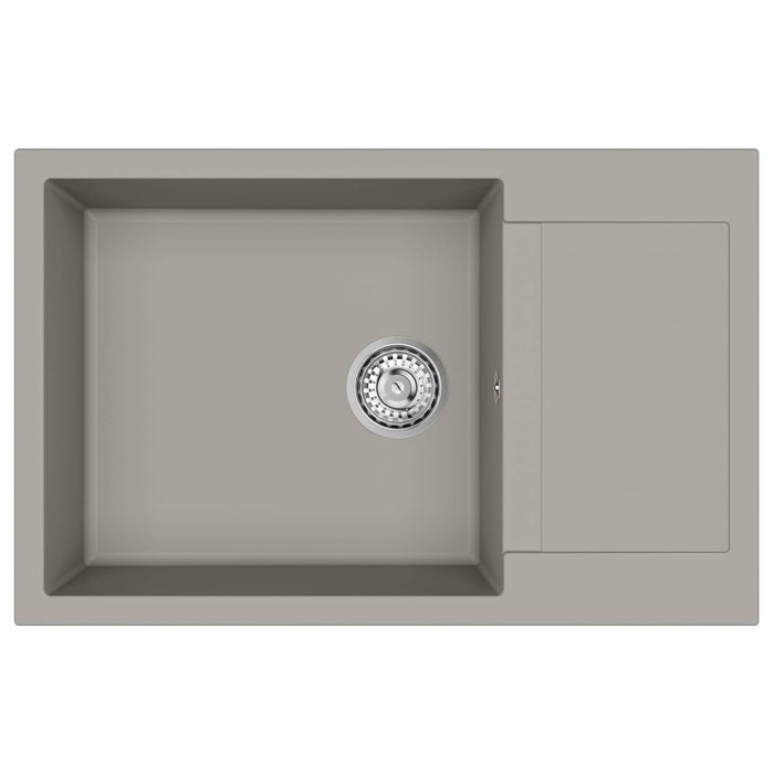 Chiuvetă Gri 780 x 500 mm 80% Quartz și 20% Rășină - WALTI WALTI