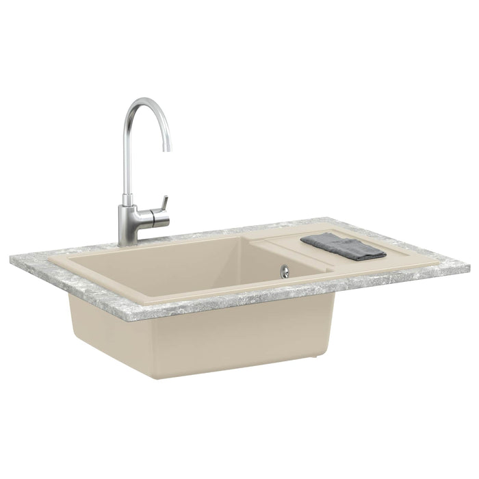 Chiuvetă Bej 780 x 500 mm 80% Quartz și 20% Rășină - WALTI WALTI