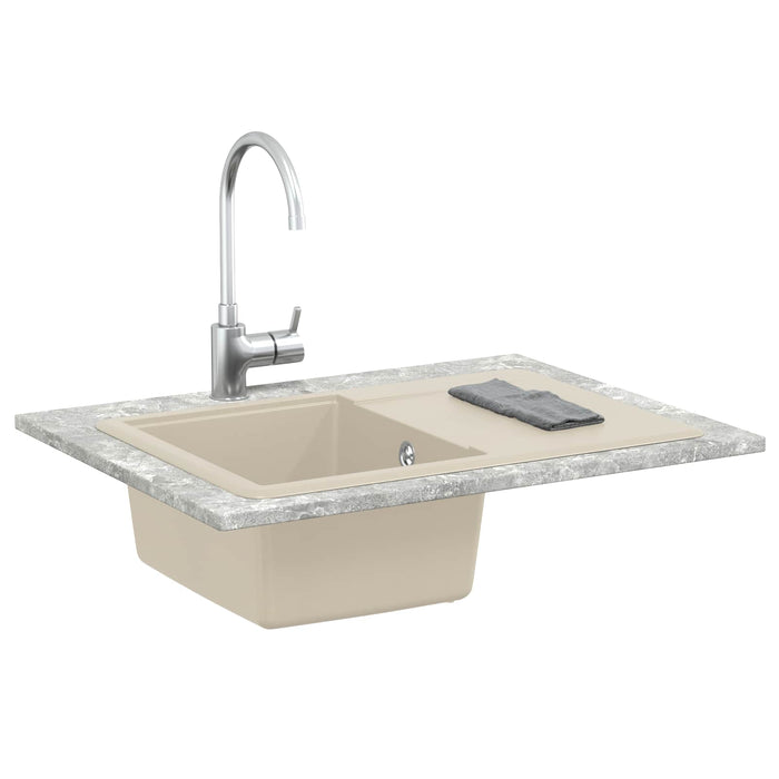 Chiuvetă Bej 670 x 460 mm 80% Quartz și 20% Rășină - WALTI WALTI