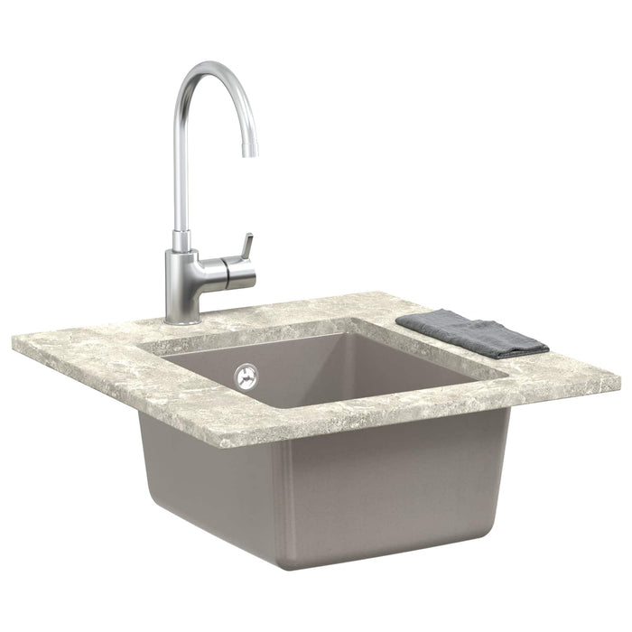 Chiuvetă Gri 370 x 460 mm 80% Quartz și 20% Rășină - WALTI WALTI
