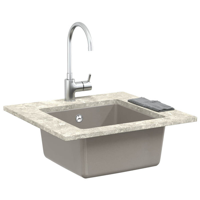 Chiuvetă Gri 430 x 460 mm 80% Quartz și 20% Rășină - WALTI WALTI