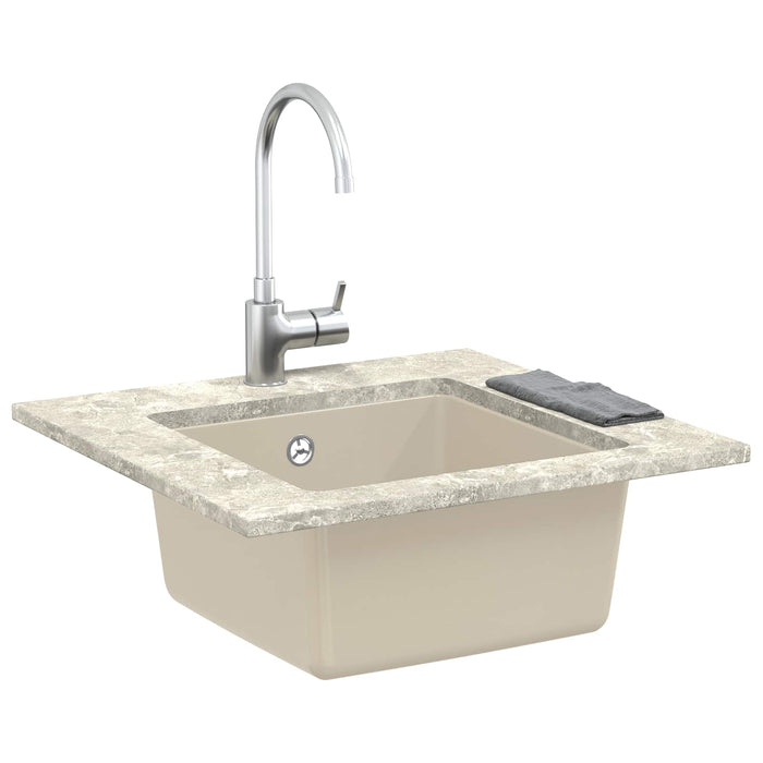 Chiuvetă Bej 430 x 460 mm 80% Quartz și 20% Rășină - WALTI WALTI