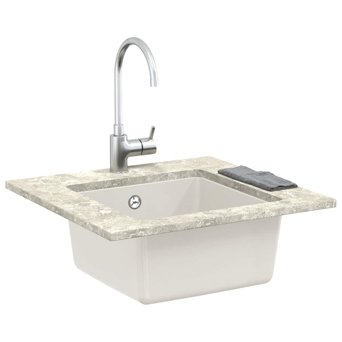 Chiuvetă Alb 430 x 460 mm 80% Quartz și 20% Rășină - WALTI WALTI