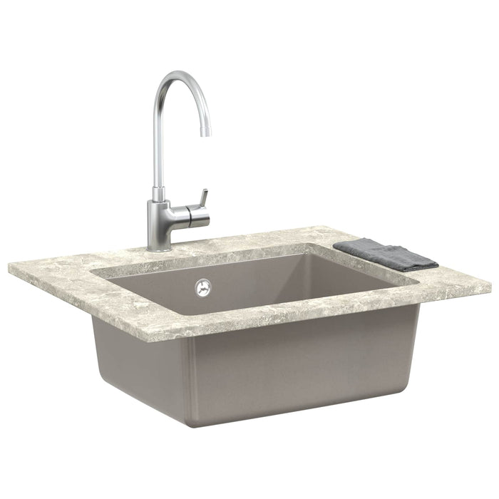 Chiuvetă Gri 530 x 460 mm 80% Quartz și 20% Rășină - WALTI WALTI