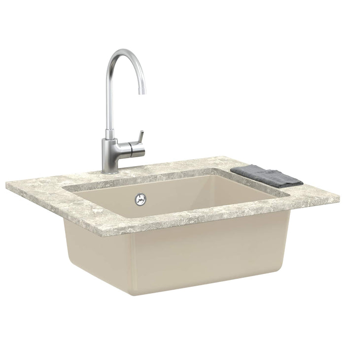 Chiuvetă Bej 530 x 460 mm 80% Quartz și 20% Rășină - WALTI WALTI