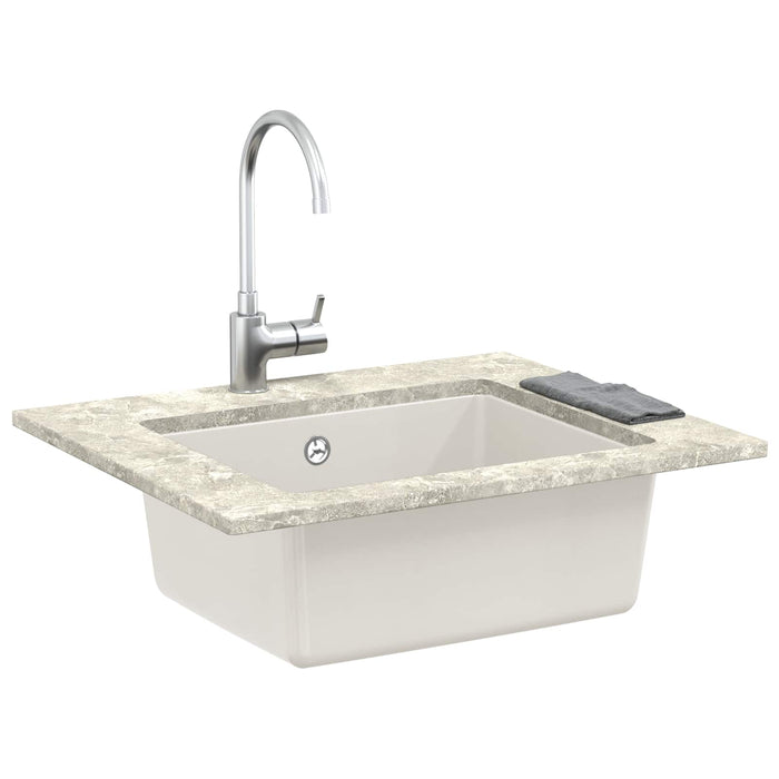 Chiuvetă Alb 530 x 460 mm 80% Quartz și 20% Rășină - WALTI WALTI
