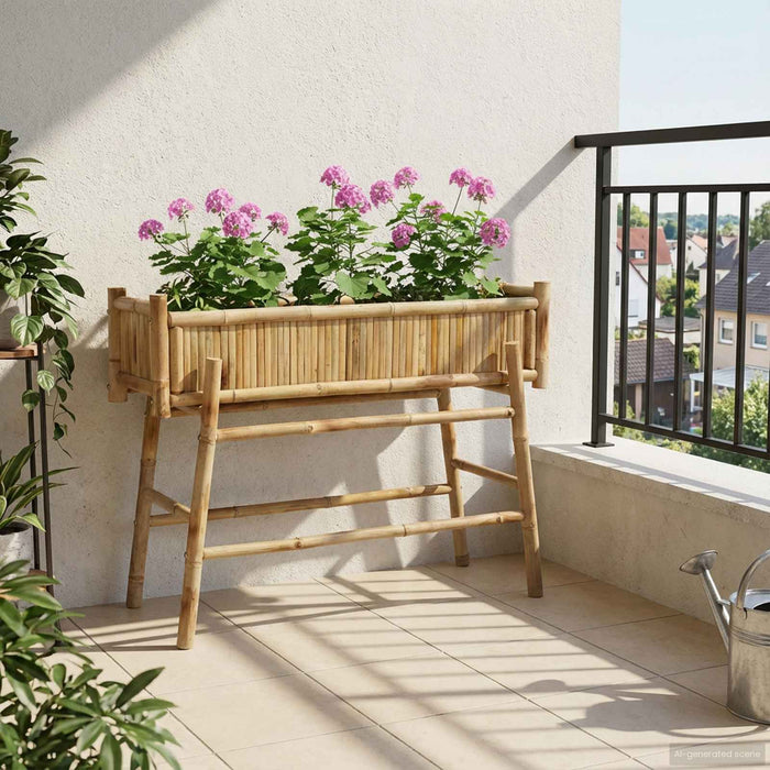 Ghiveci pentru Grădină cu Suport natural 100 x 38 x 74 cm - WALTI WALTI