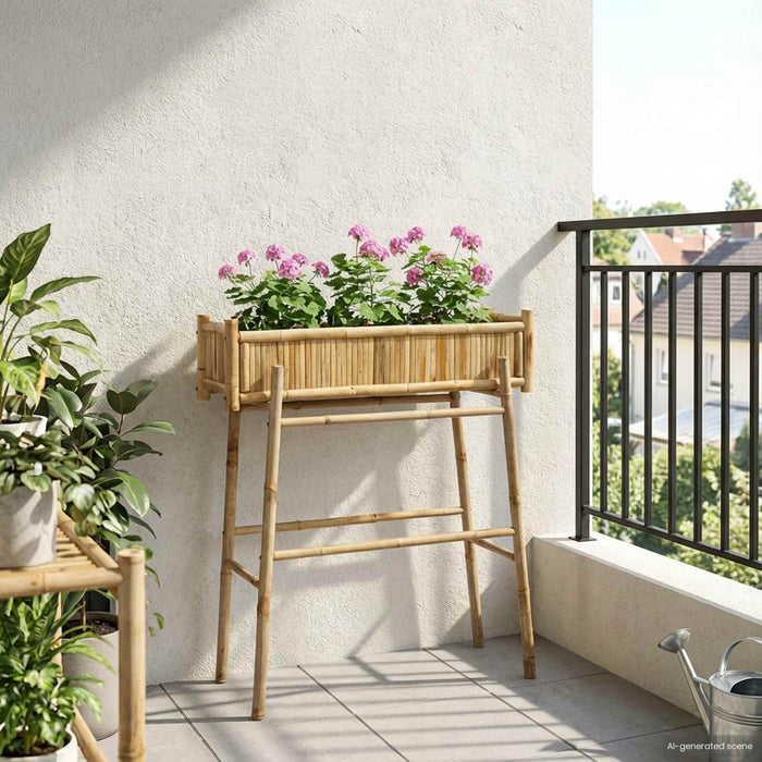 Ghiveci pentru Grădină cu Suport natural 100 x 38 x 114 cm - WALTI WALTI