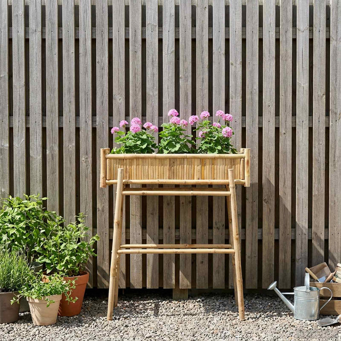 Ghiveci pentru Grădină cu Suport natural 100 x 38 x 114 cm - WALTI WALTI