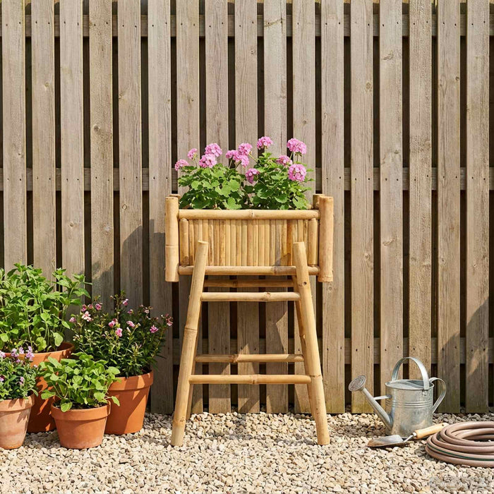Ghiveci pentru Grădină cu Suport natural 50 x 38 x 74 cm Bambus - WALTI WALTI