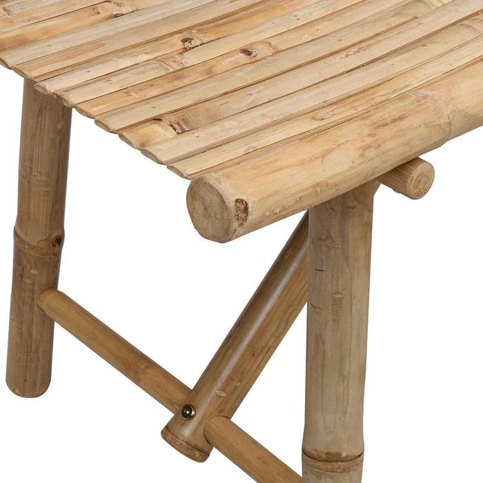 Bancă de grădină natural 110 x 45 x 50 cm Bambus - WALTI WALTI