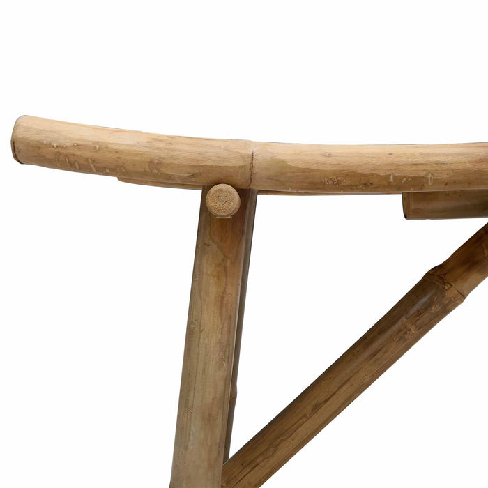 Bancă de grădină natural 110 x 45 x 50 cm Bambus - WALTI WALTI