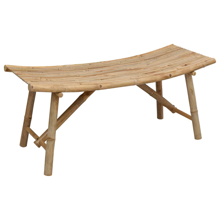 Bancă de grădină natural 110 x 45 x 50 cm Bambus - WALTI WALTI