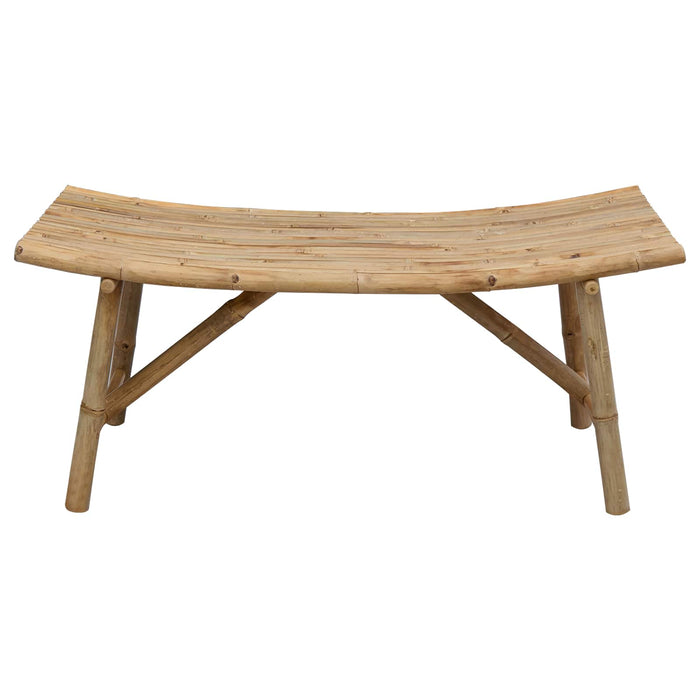 Bancă de grădină natural 110 x 45 x 50 cm Bambus - WALTI WALTI