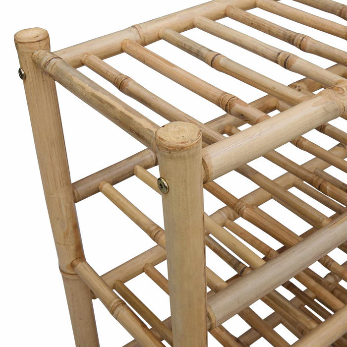Raft pentru încălțăminte cu raft natural 68 x 28 x 96 cm Bambus - WALTI WALTI