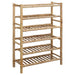 Raft pentru încălțăminte cu raft natural 68 x 28 x 96 cm Bambus - WALTI WALTI