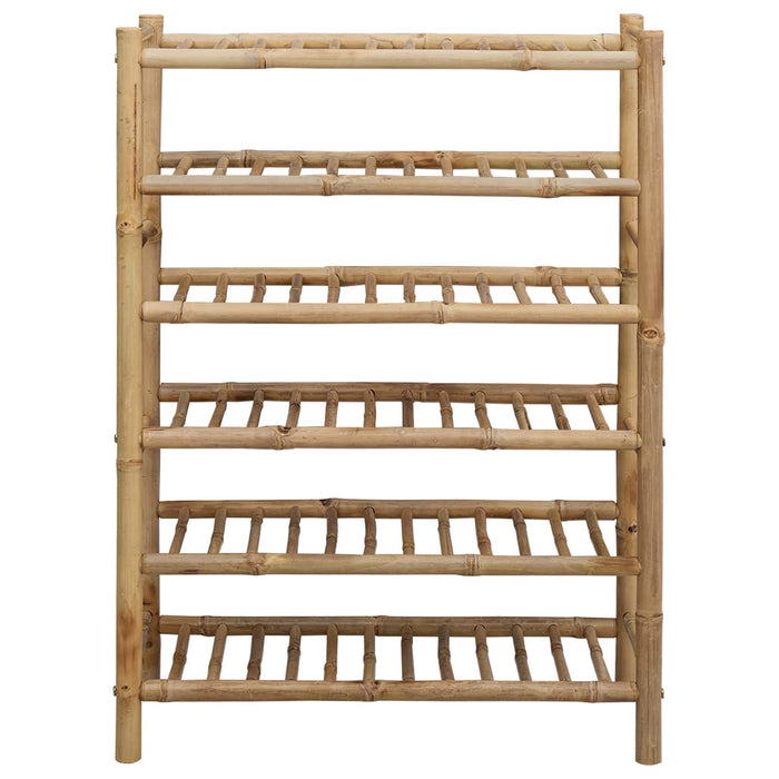 Raft pentru încălțăminte cu raft natural 68 x 28 x 96 cm Bambus - WALTI WALTI