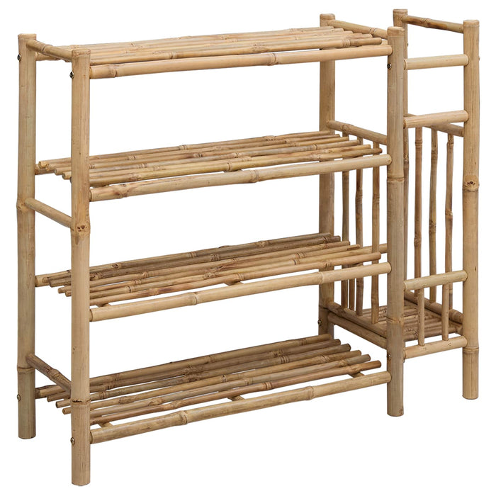 Raft pentru încălțăminte cu raft natural 88 x 27 x 80 cm Bambus - WALTI WALTI