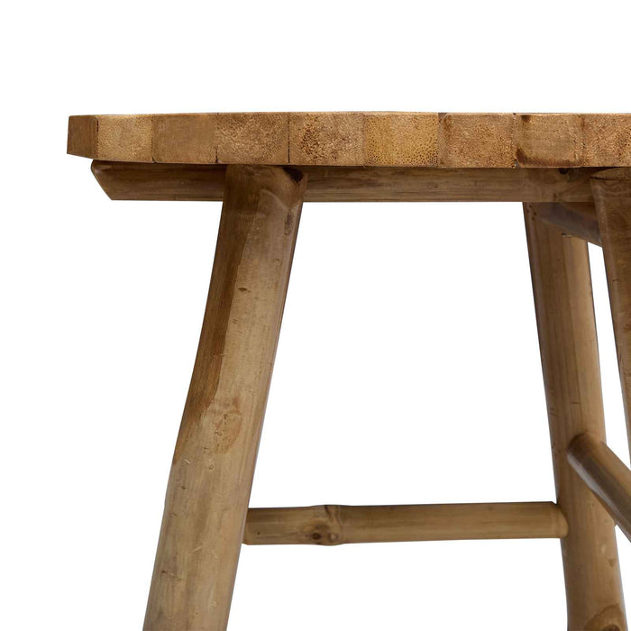 Scaun de grădină natural Ø 38 x 42 cm Bambus - WALTI WALTI