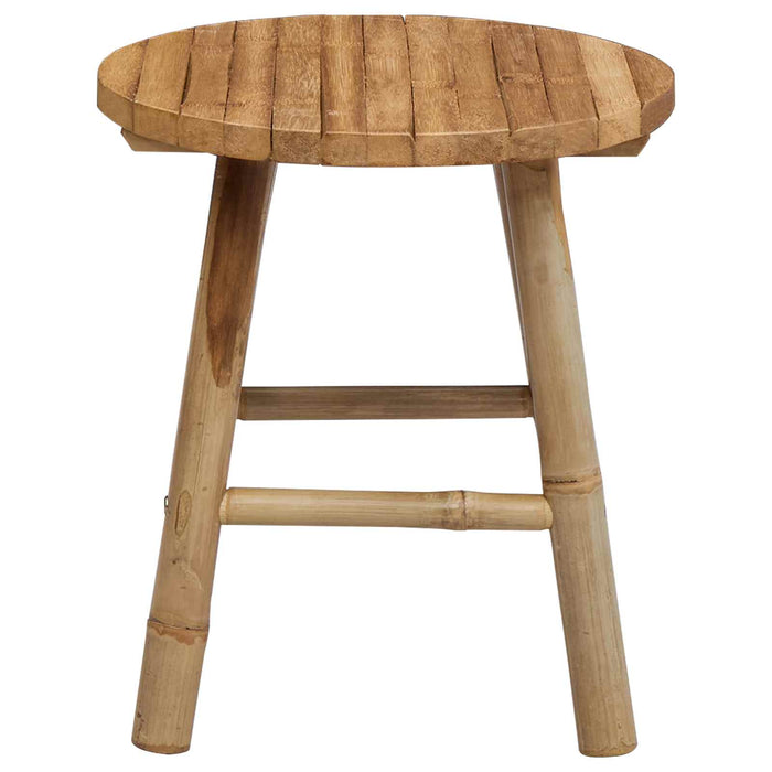 Scaun de grădină natural Ø 38 x 42 cm Bambus - WALTI WALTI