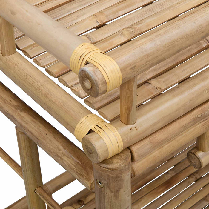 Carucior de vin cu roți natural 85 x 50 x 93 cm Bambus - WALTI WALTI