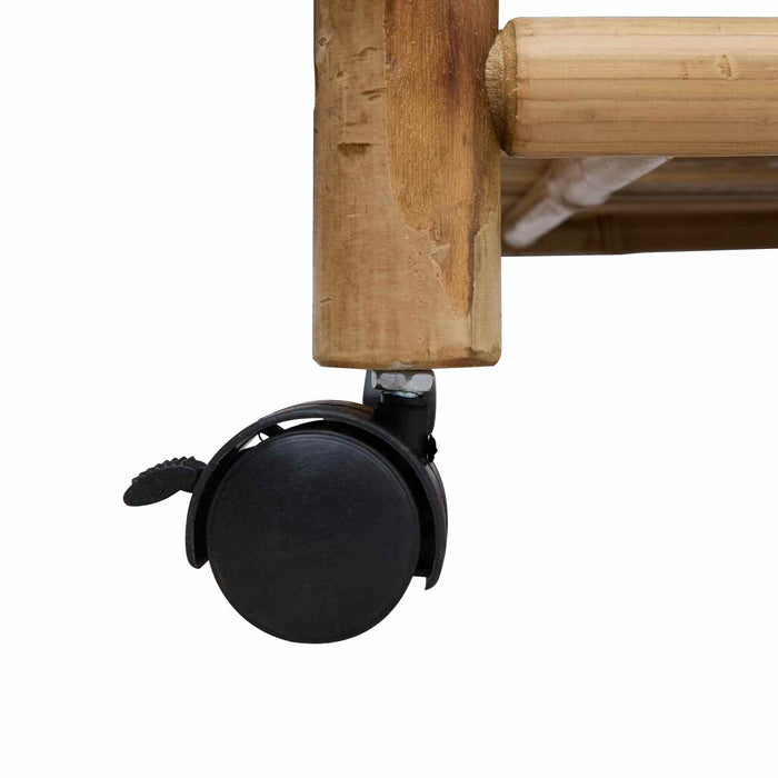 Carucior de vin cu roți natural 85 x 50 x 93 cm Bambus - WALTI WALTI