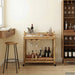 Carucior de vin cu roți natural 85 x 50 x 93 cm Bambus - WALTI WALTI