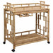 Carucior de vin cu roți natural 85 x 50 x 93 cm Bambus - WALTI WALTI