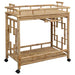 Carucior de vin cu roți natural 85 x 50 x 93 cm Bambus - WALTI WALTI